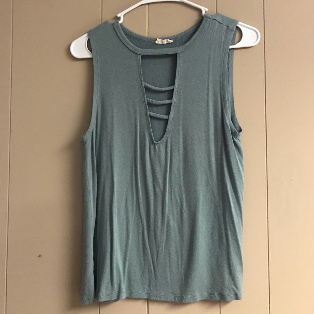 Green sleeveless top